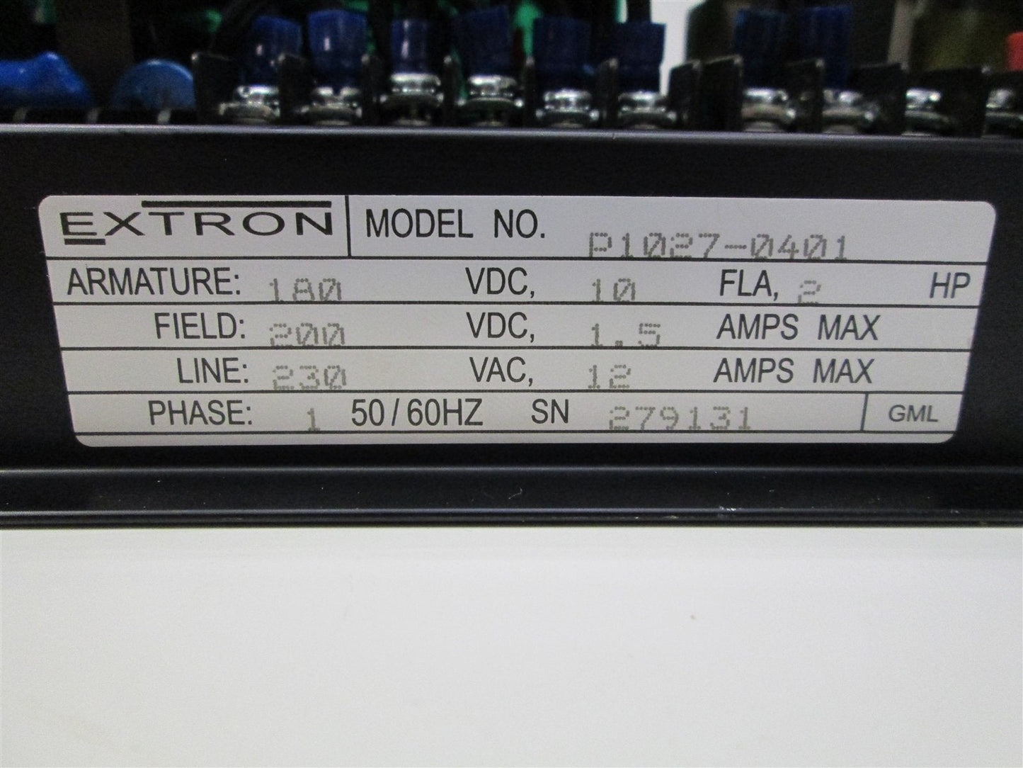 Used Extron Snap-Pac DC Motor Control Drive 2HP 200VDC Field 180VDC Arm 230VAC 1PH