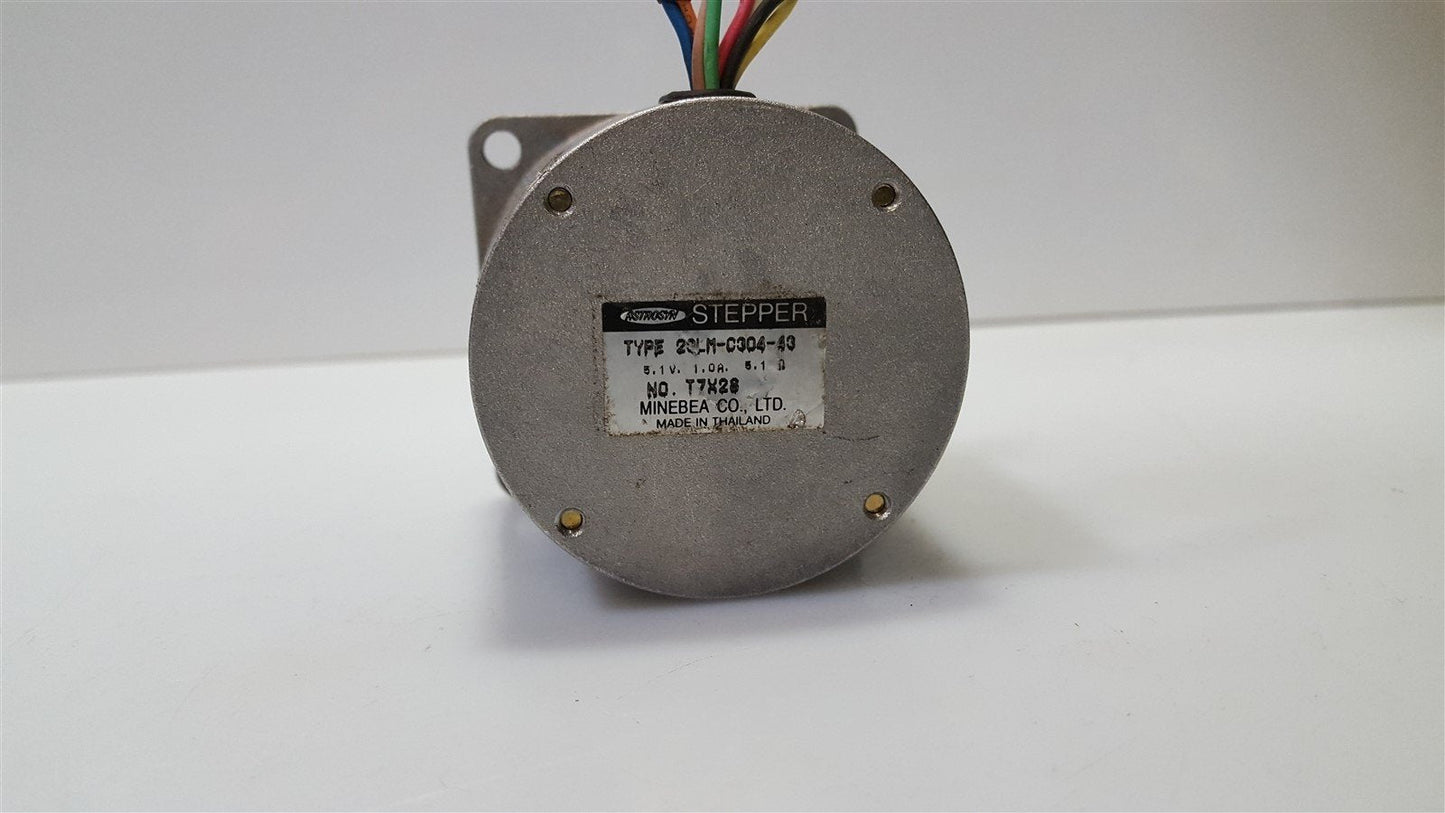 Used Astrosyn 23LM-C304-43 NEMA 23 Stepper Motor 5.1V 1.0A 5.1-Ohm 6.3mm Shaft