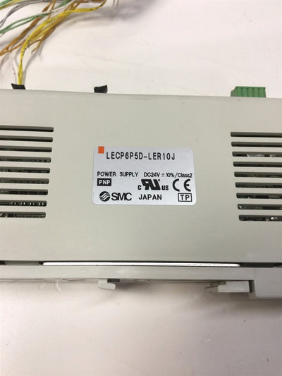 Used SMC LECP6P5D-LER10J Step Motor Controller Electric Actuator PNP 24VDC w/ LEC-CN5