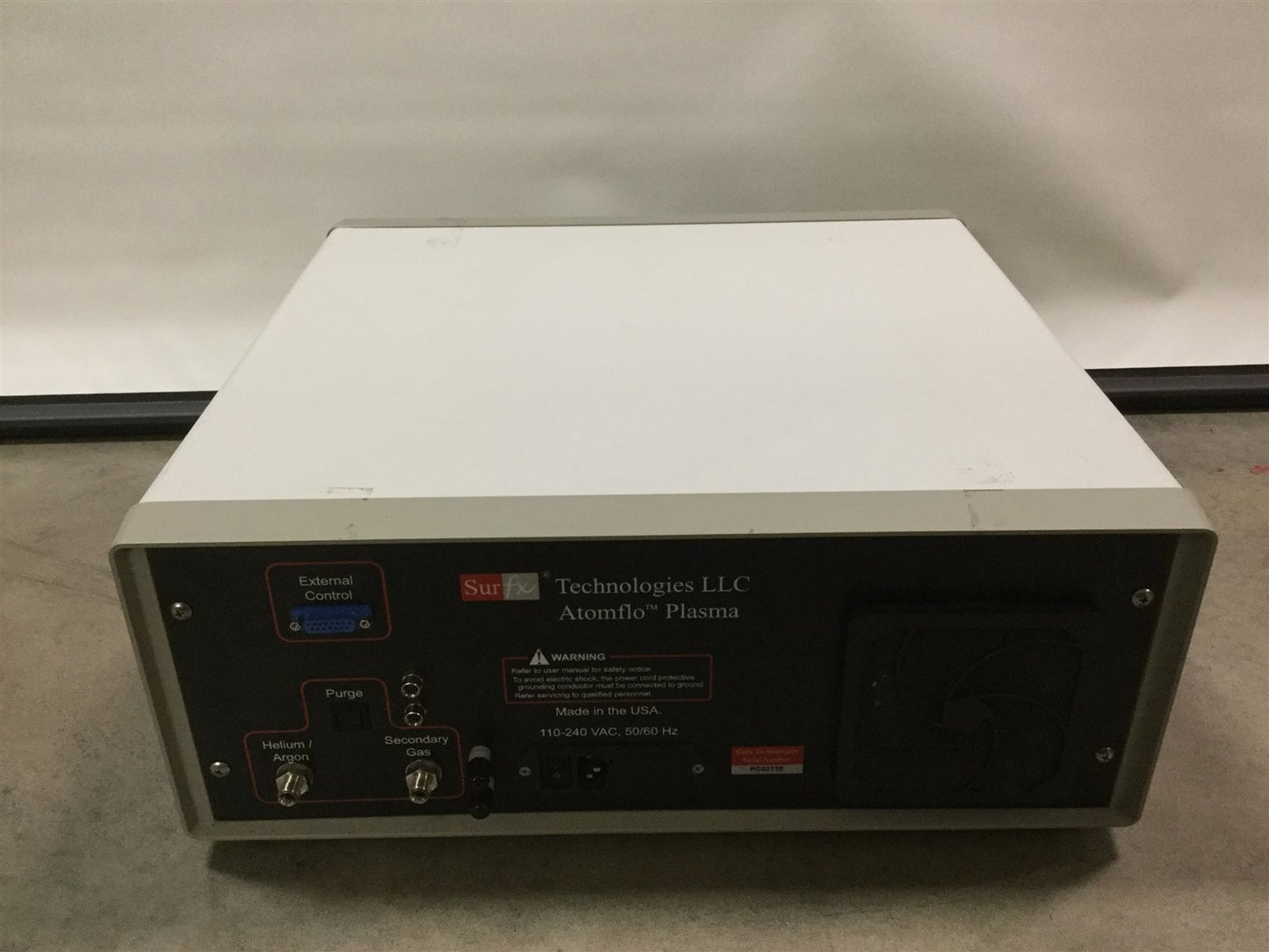 Used Surfx Atomflo T Atmospheric Plasma Generator Controller 300W 27.12MHz 110-240V