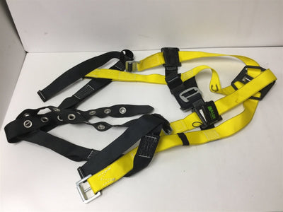 Used Miller 6AR84 Full Body Harness, Capacity: 400 lbs, Color: Yellow, Size: L/XL