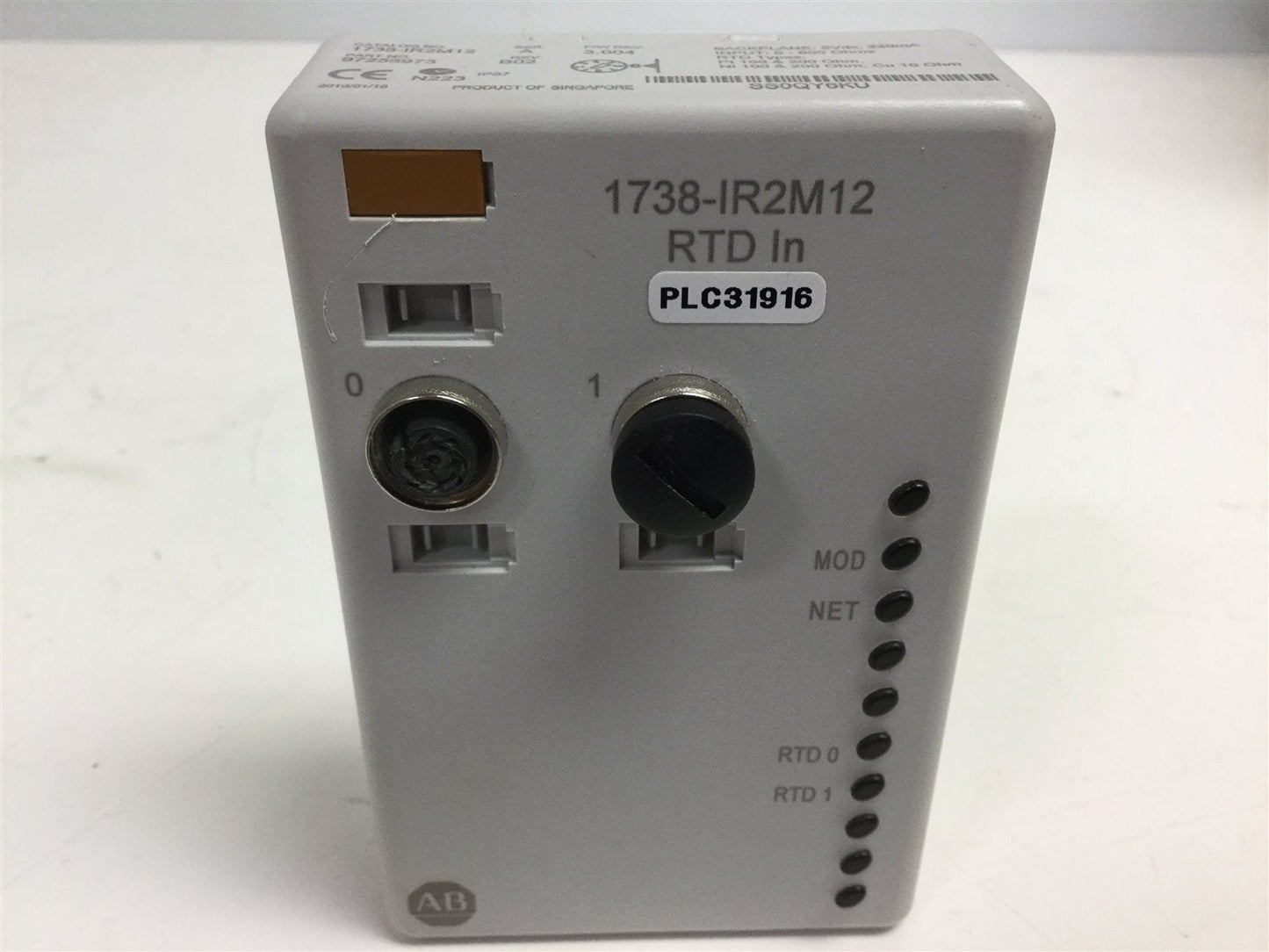 Used Allen Bradley 1738-IR2M12 Armor Point Temperature Input Module 0-600 Ohms