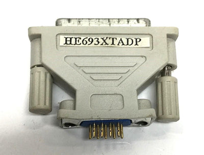 Used GE HE693XTADP Connector Adapter 90-30 9-Pin to 25-Pin PC to CPU PLC Logicmaster