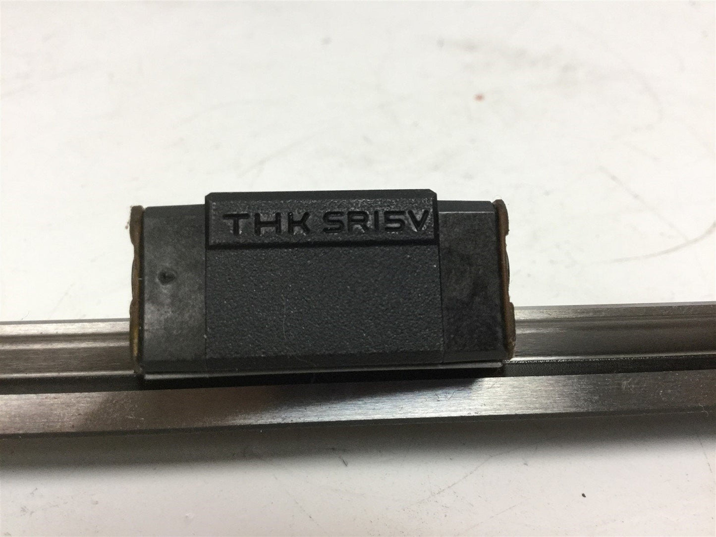 Used THK SR15V Linear Bearing, Guide Length: 160mm Guide Width: 15mm Slide: 34x37.5mm