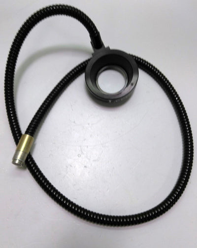 Used Leeds Fiber Optic Microscope Ring Light 49mm ID, 4ft Long, 9mm Bundle *Corrosion