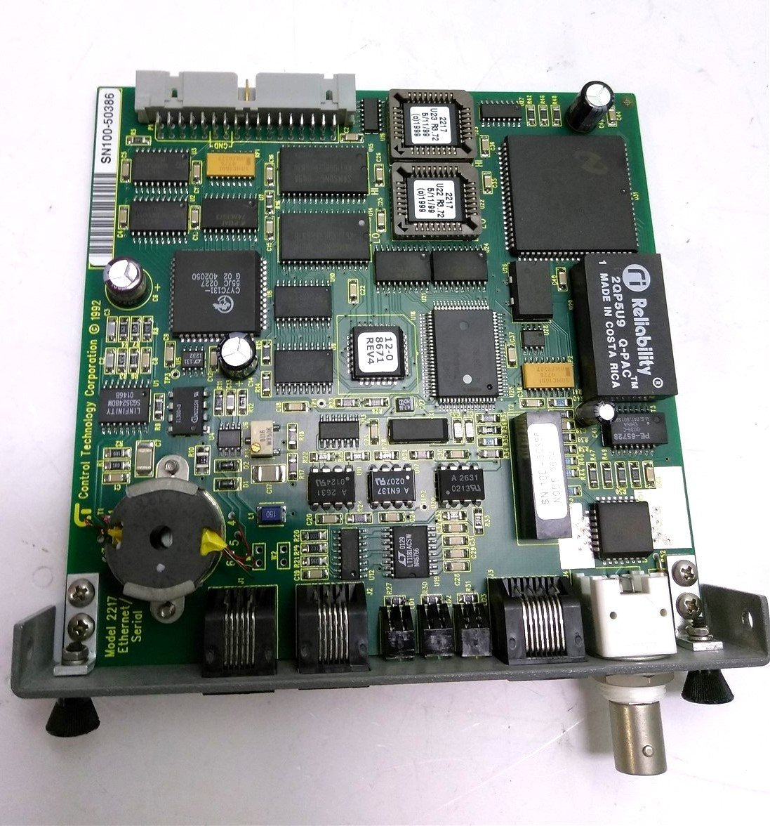 Used CTC 2217 Ethernet Networking Module, 2x RS-232, Compatible w/ 2600,2700,2700AP