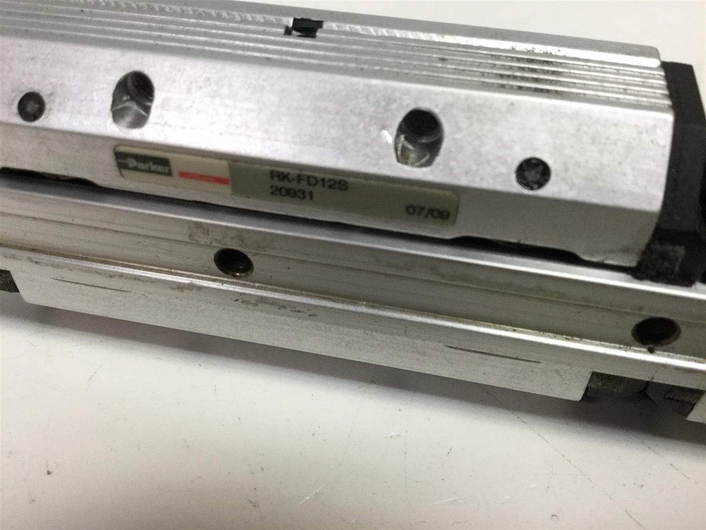 Used Parker Origa Linear Bearing Rail W/ 2 Carriages (GDL-FD 12S & RK-FD12S) 700mm