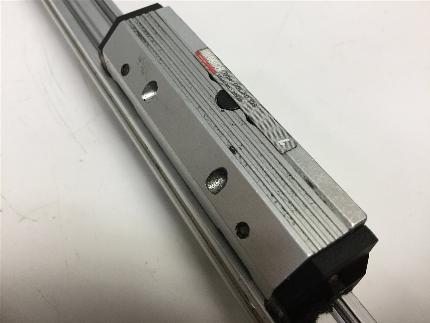 Used Parker Origa Linear Bearing Rail W/ 2 Carriages (GDL-FD 12S & RK-FD12S) 700mm