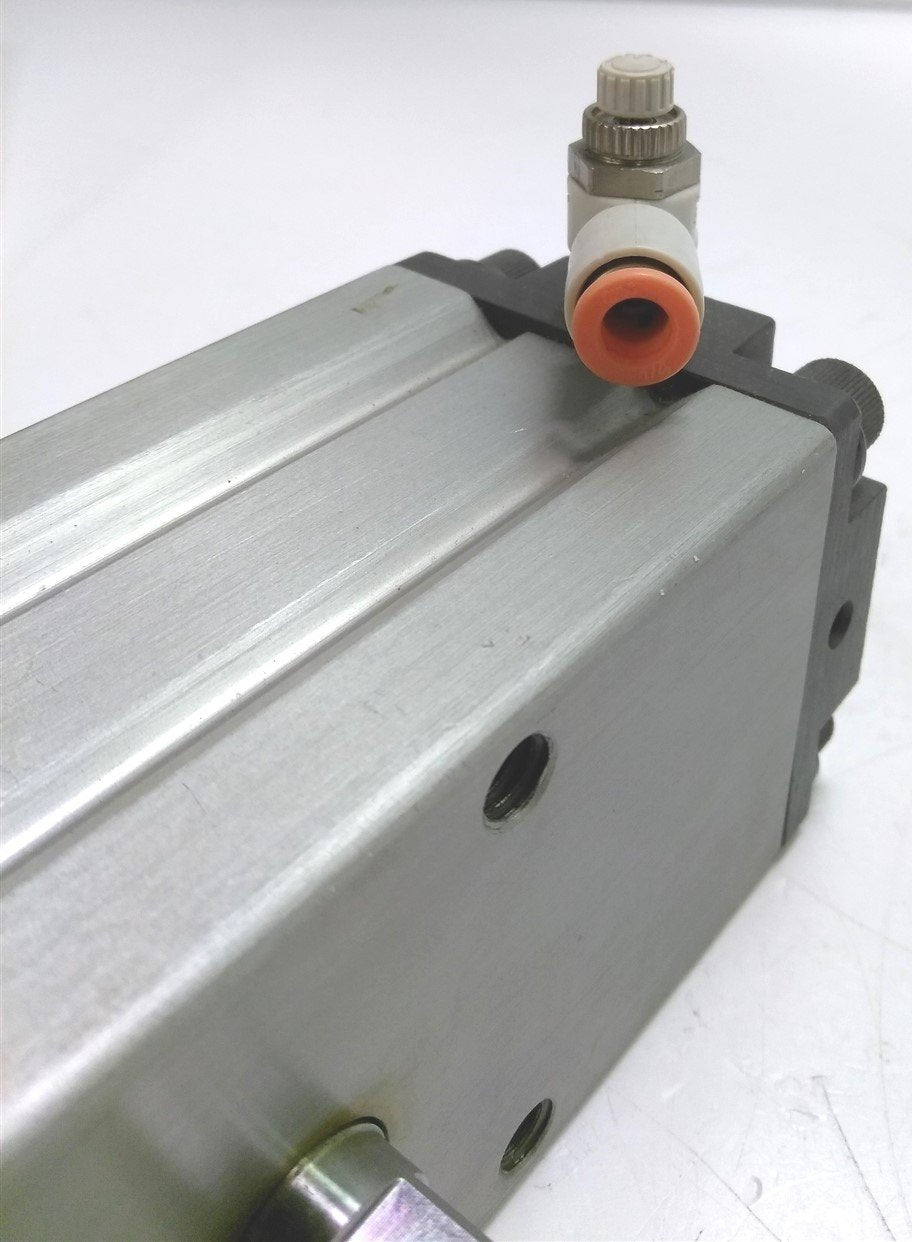 Used SMC NCRA1BW50-180 Pneumatic Rotary Actuator, Dbl. Rod, 50mm Bore, 180Degree Rot.