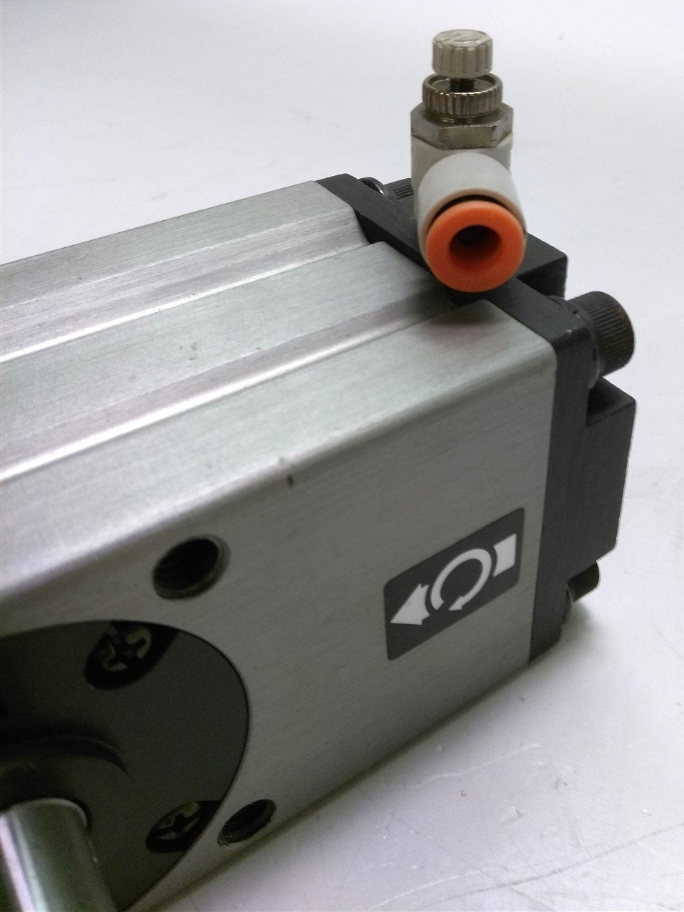 Used SMC NCRA1BW50-180 Pneumatic Rotary Actuator, Dbl. Rod, 50mm Bore, 180Degree Rot.