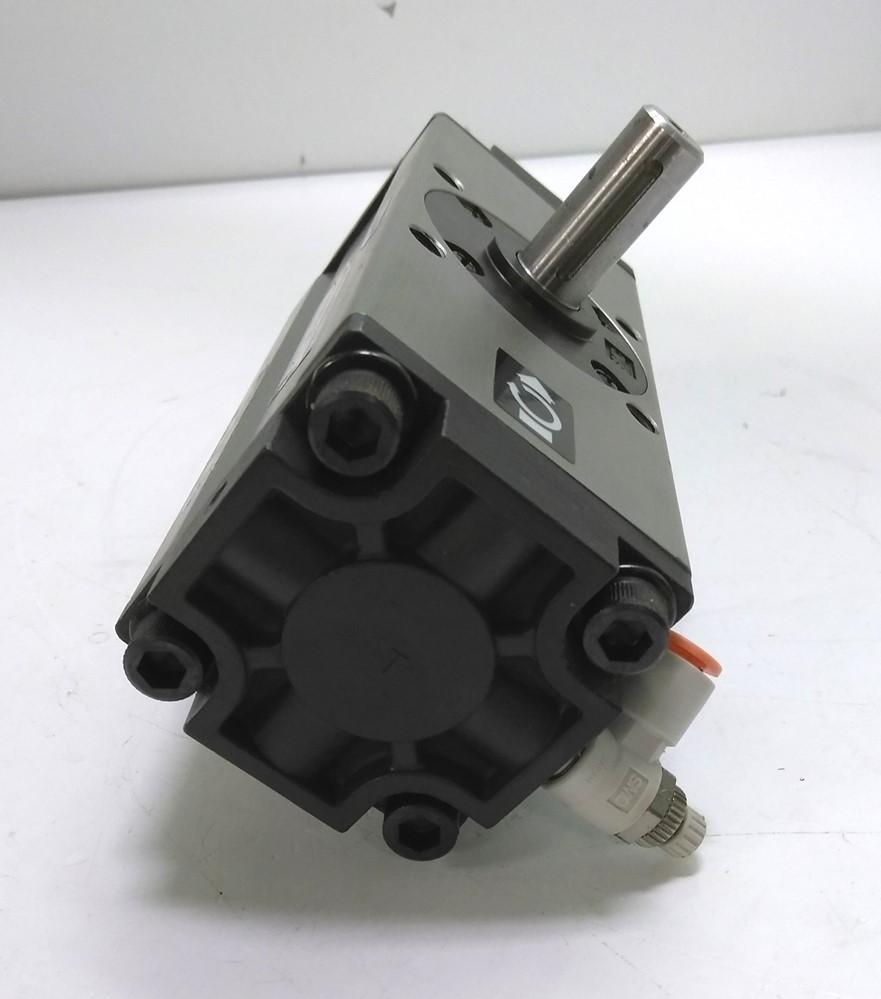 Used SMC NCRA1BW50-180 Pneumatic Rotary Actuator, Dbl. Rod, 50mm Bore, 180Degree Rot.