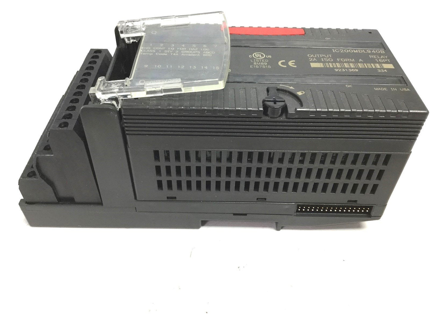 Used GE Fanuc IC200MDL940B Output Relay Module, 2A ISO Form A 16PT With 18 Point Base