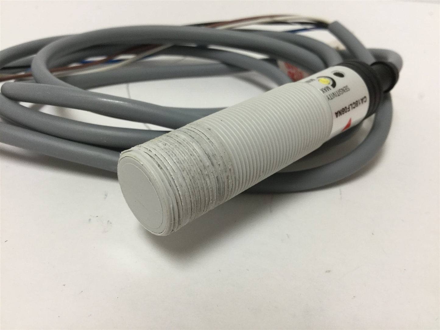 Used Carlo Gavazzi CA18CLF08NA Capacitive Proximity Sensor, 10-40VDC, Range: 8mm