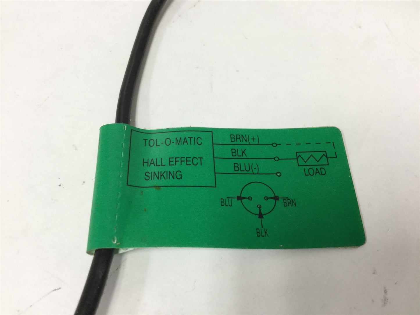 Used Tolomatic 3600-9095 Hall Effect Switch, Sinking (NPN), 5-25VDC, Output: 200mA