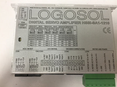 Used Logosol HSSI-SA1-1210 Digital Servo Amplifier, 18-90VDC, 4x Input 4x Output