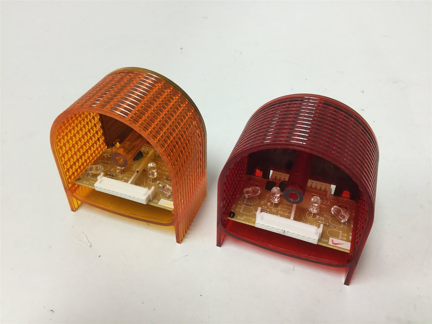 Used Patlite WME-502A LED Light Tower Modules, Color: Red and Amber, With WME-502AFB