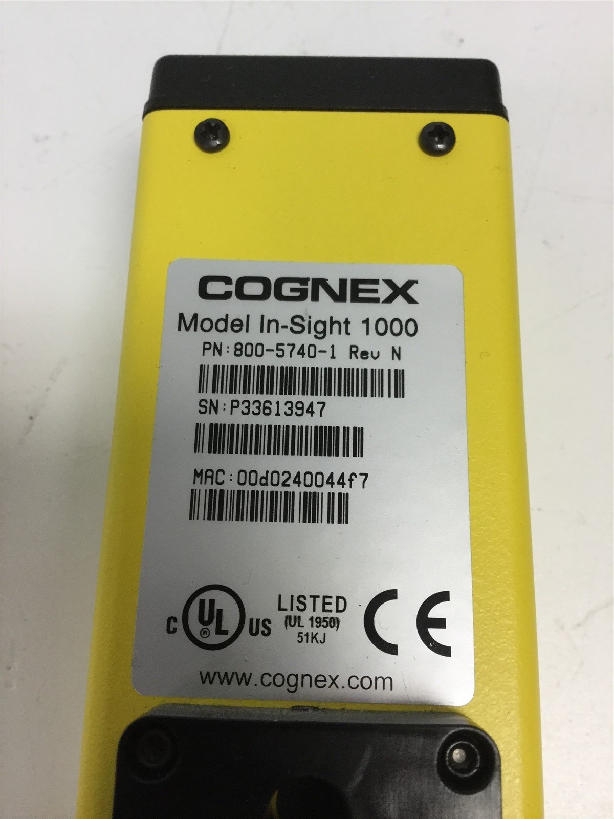 Used Cognex 800-5740-1 Rev N In-Sight 1000 Machine Vision Camera 640 x 480 Display