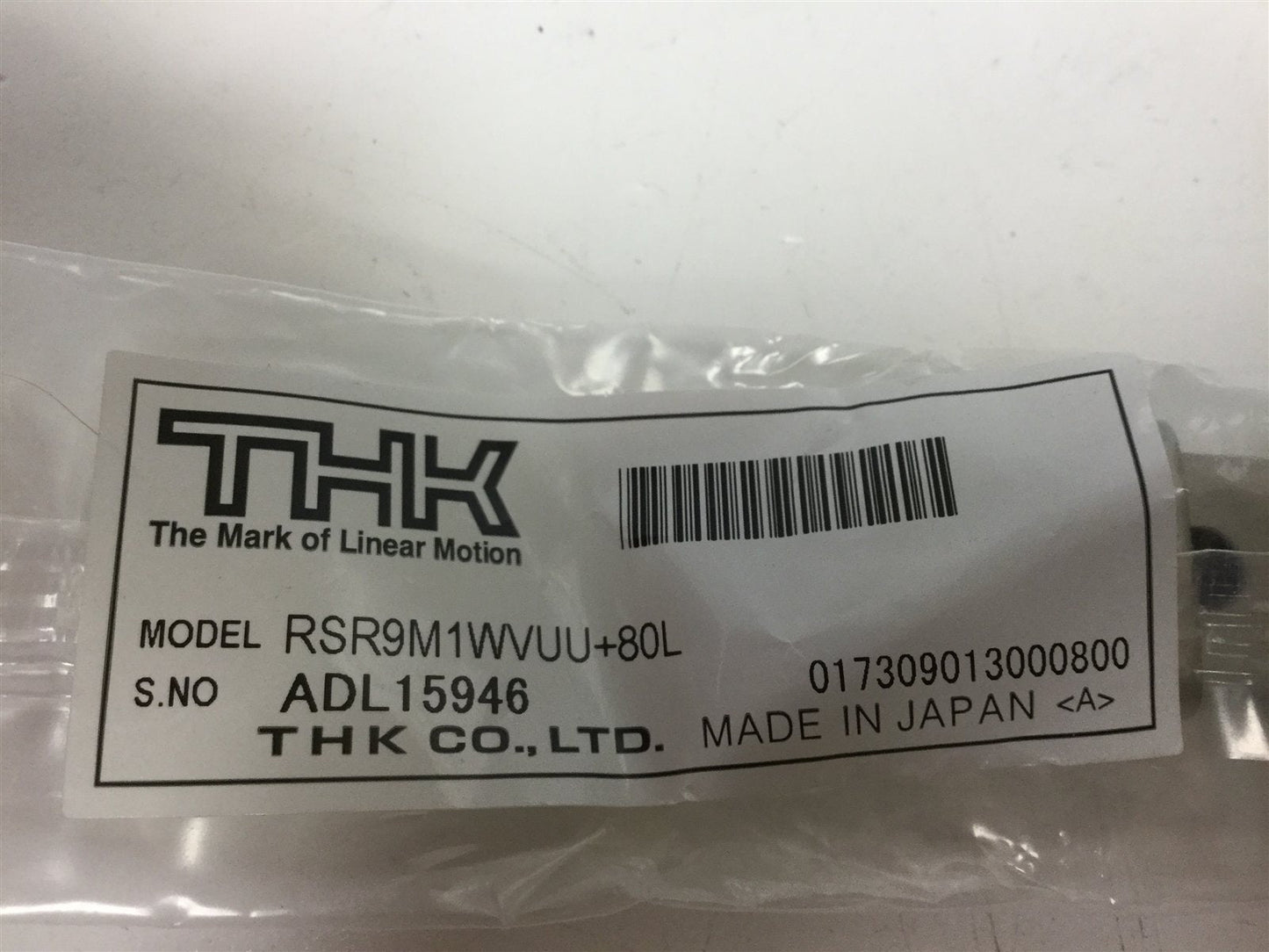 New  THK RSR9M1WVUU+80L Linear Rail and Roller Ball Bearing Carriage, 80mm Long