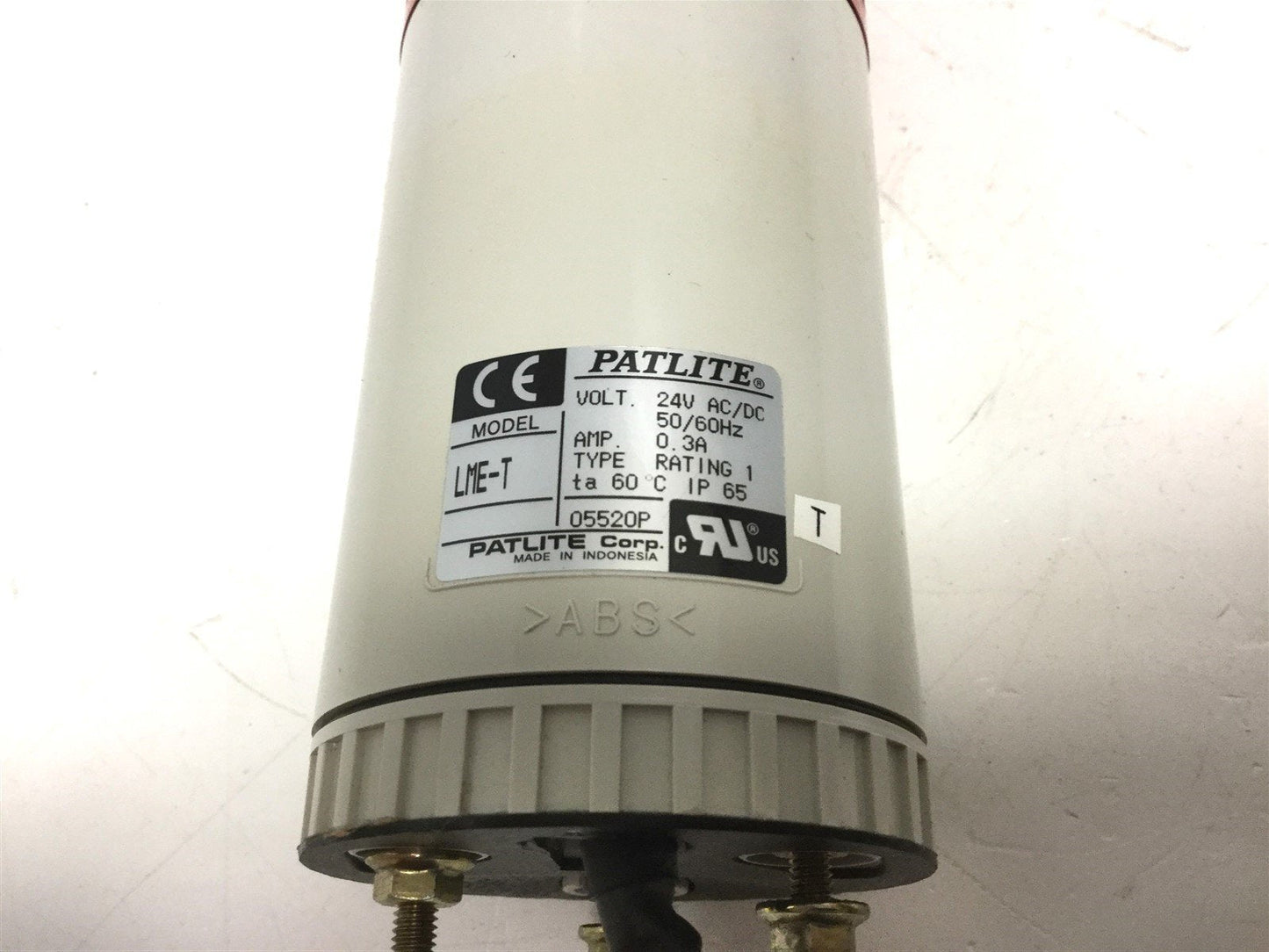 Used Patlite LME-202-RG Green Red Stack Light Tower Voltage: 24VAC/DC, Amperage: 0.3A