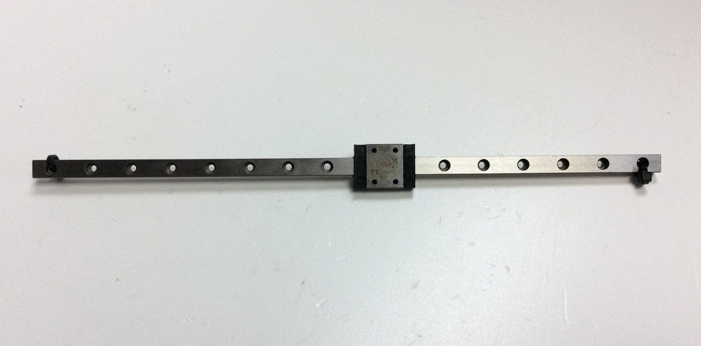 Used IKO LWL7 Linear Rail 240 mm Length, W/ One Carriage Bearing Block 17 mm Width