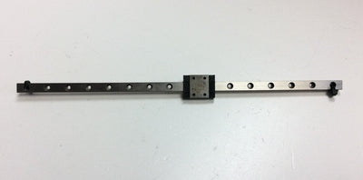 Used IKO LWL7 Linear Rail 240 mm Length, W/ One Carriage Bearing Block 17 mm Width