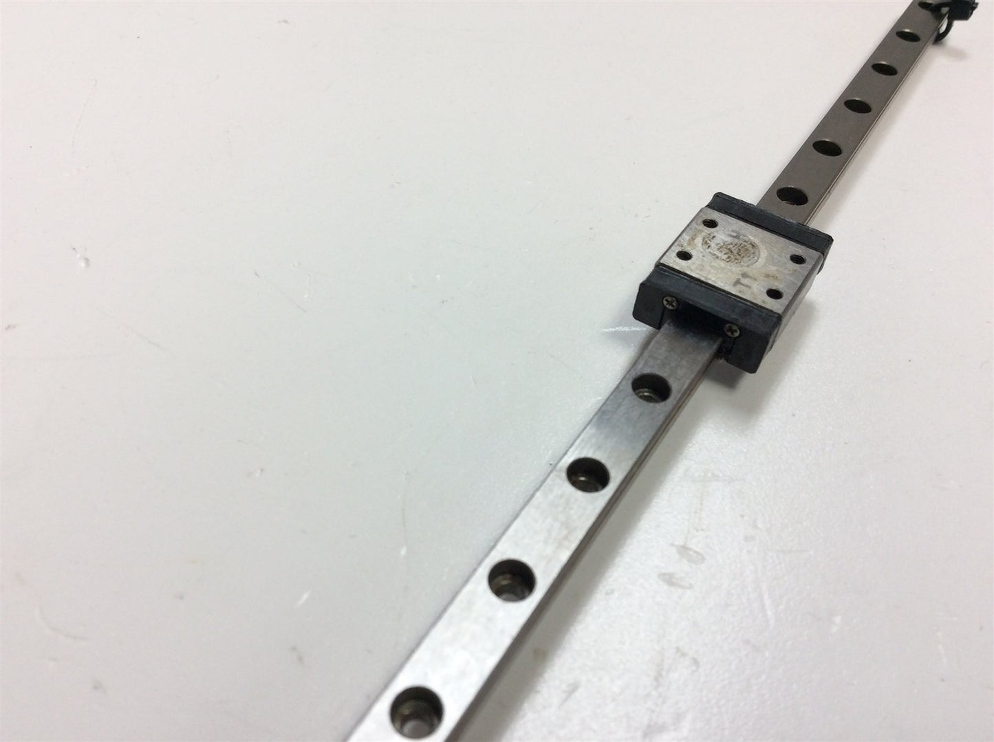 Used IKO LWL7 Linear Rail 240 mm Length, W/ One Carriage Bearing Block 17 mm Width