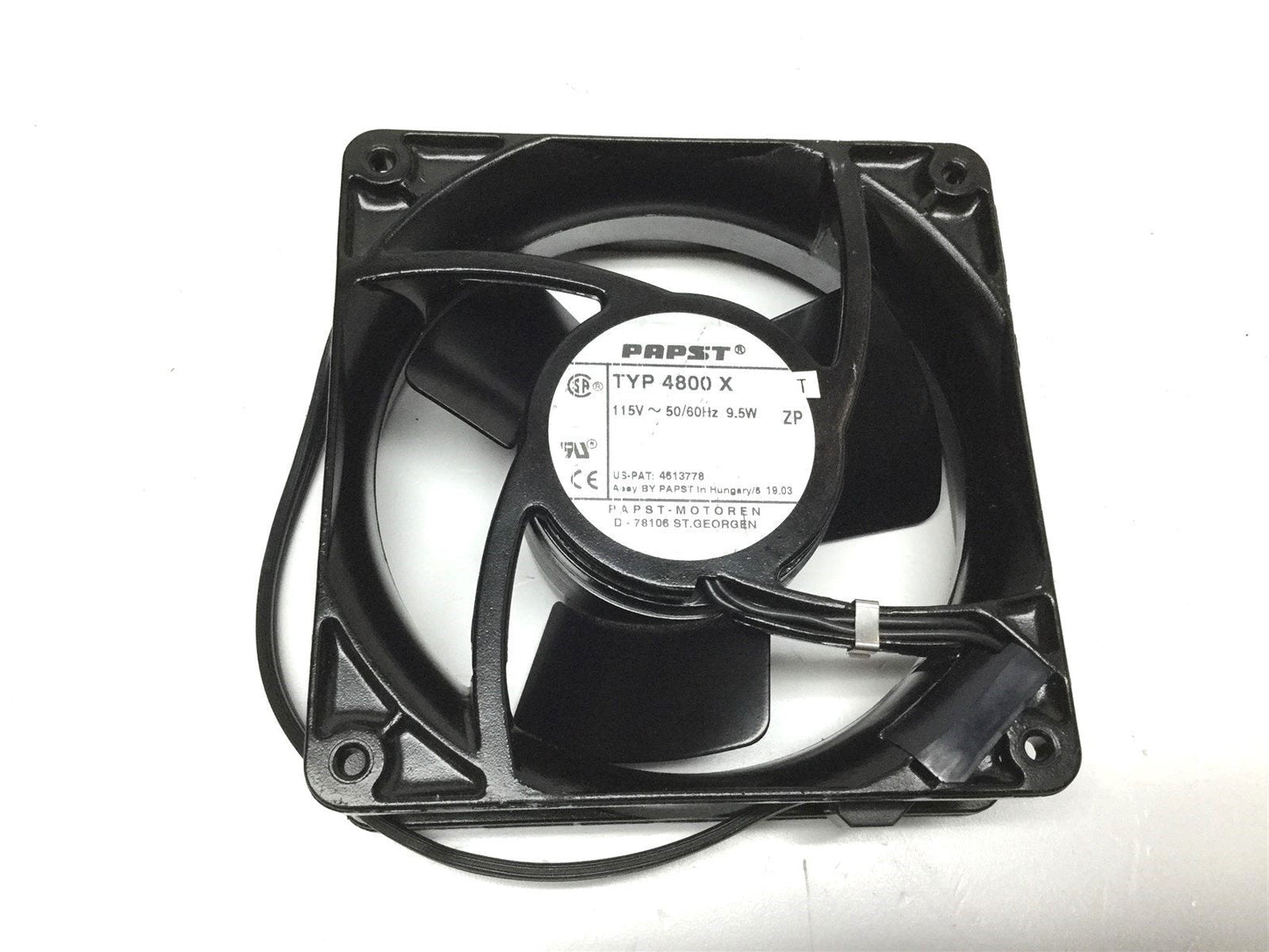 Used PAPST TYP-4800X Tubeaxial Cooling Fan 115VAC, 57 cfm, 1750RPM, 32 dBA