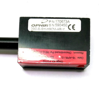 Used Ophir 170673A YAG Laser Power Sensor Head 20W@1060nm DB15, Sensing Area 1 1/8²"