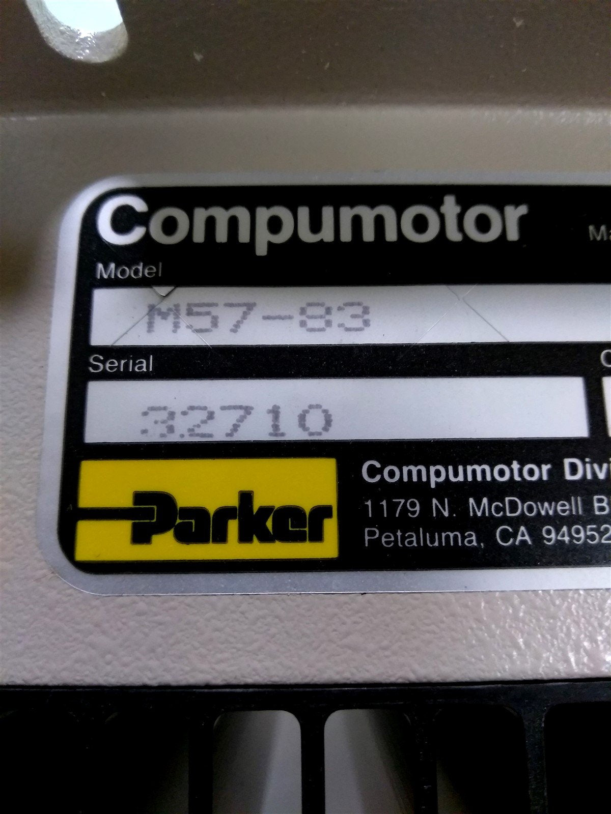 New Parker M57-83 Compumotor Stepper Motor Drive, Cable Included, 7.7 x 5.5 x 3"