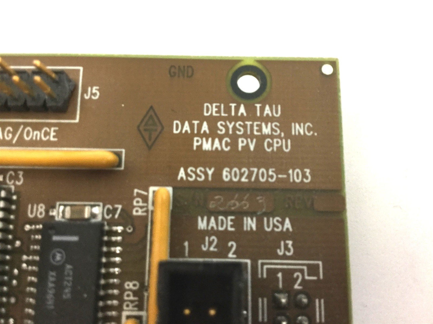 Used Delta Tau Data Systems 602705-103 PMAC PV CPU Daughter Board V1.16 60MHz