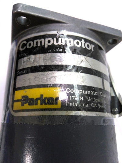 Used Parker M57-83 Compumotor ¬" Shaft NEMA 23 80 oz-in Torque 9' 105-125VAC 50/60Hz