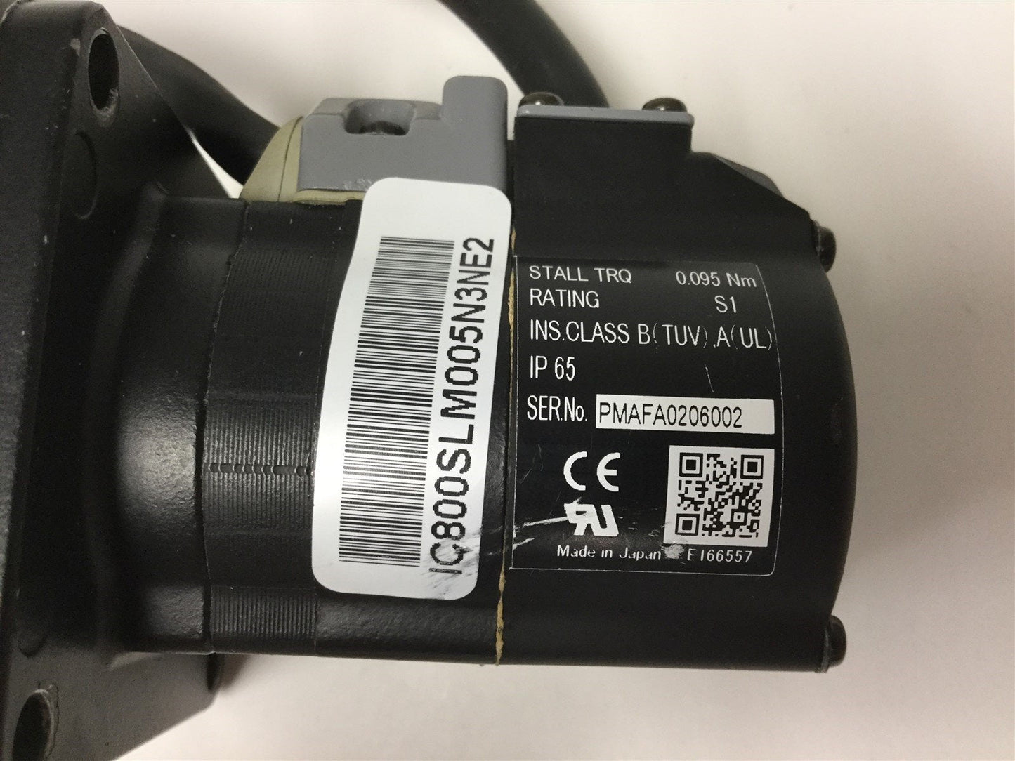 Used GE Fanuc IC800SLM003N3NE25B Servo Motor, Voltage: 37VAC 3-Phase, 1/4" Shaft