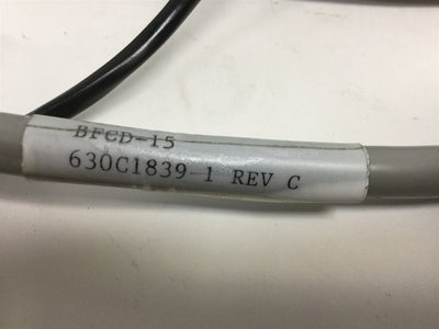 Used Aerotech 630C1839-1 Rev C BFCD-15 Foot Controller Feedback Cable DB-25