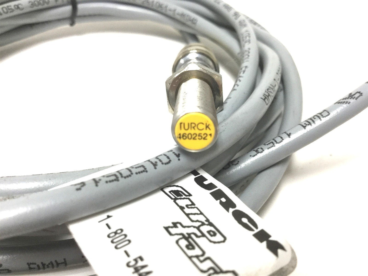 Used Turck Bi2-EG08-VN6X-H1341 Inductive Sensor, Sensing: 2mm, With Eurofast Cable