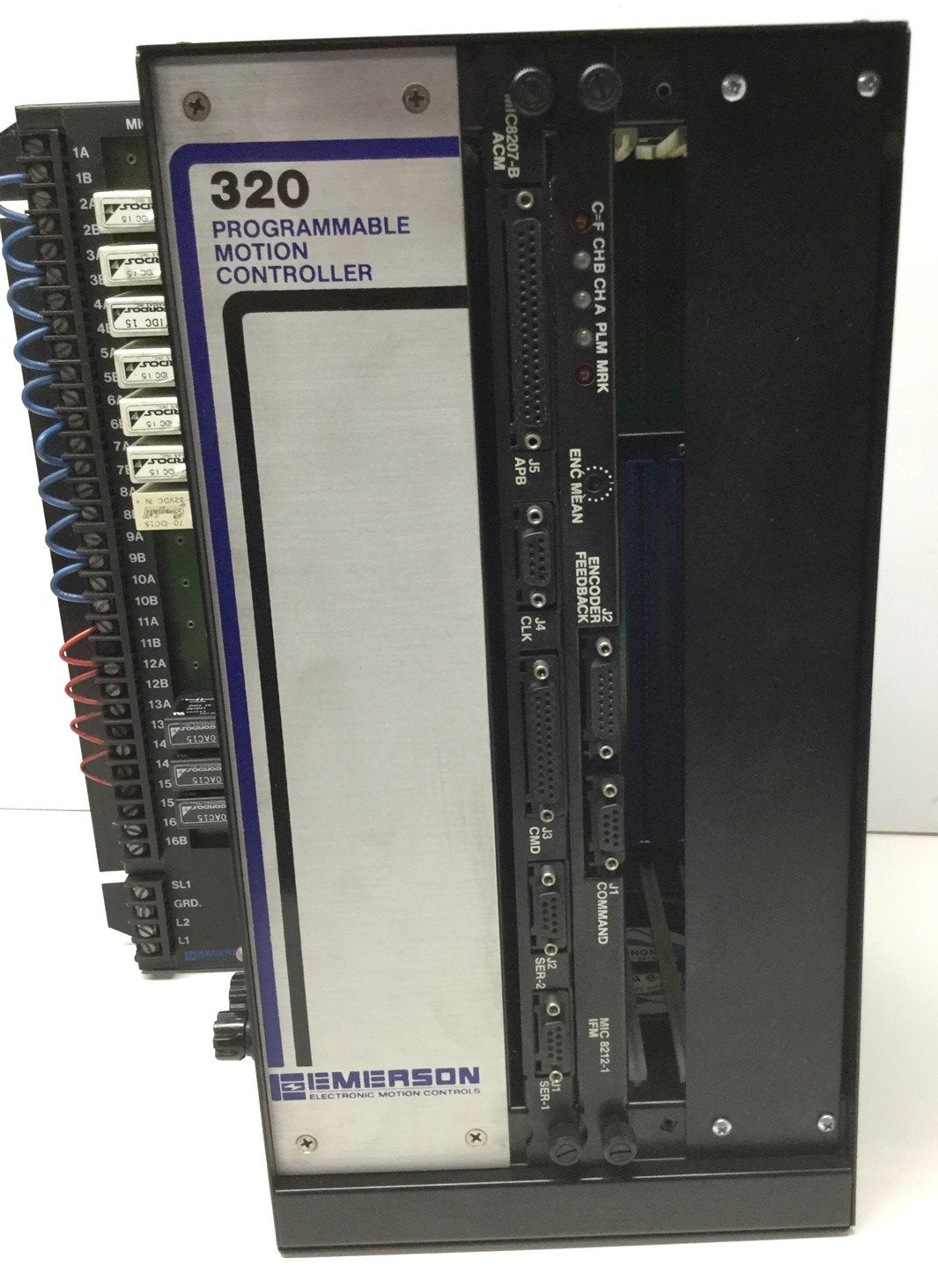 Used Emerson 858905-00 Rev L 320A Chassis Programmable Motion Controller w/Modules