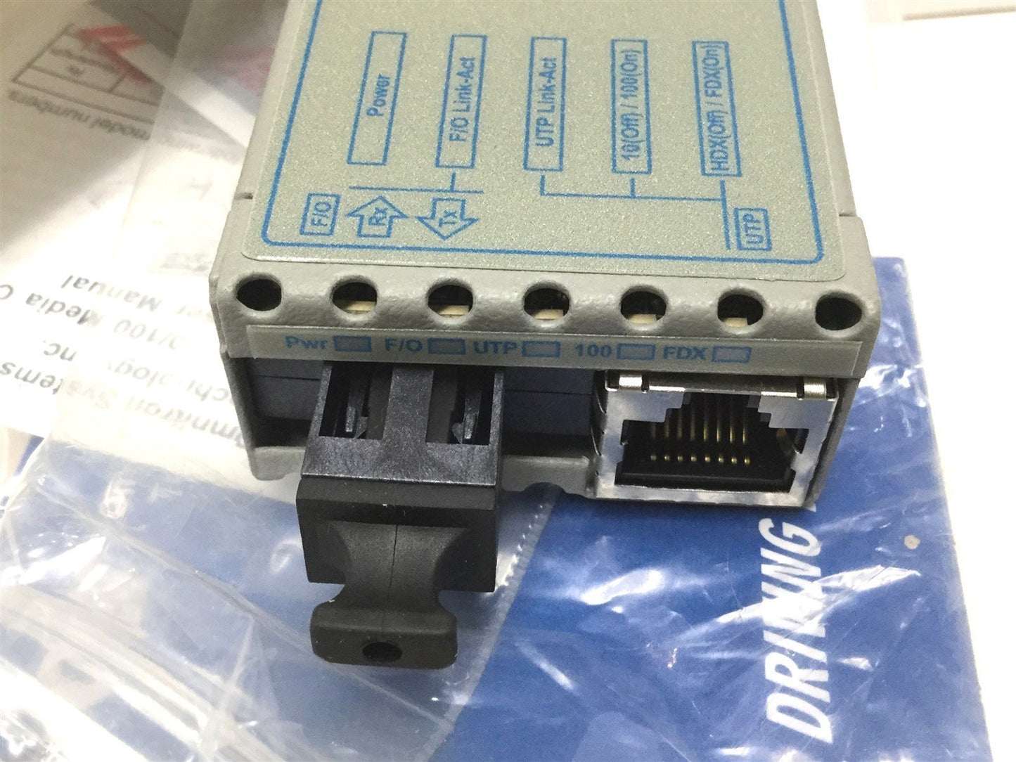 New Omnitron 1111-1-1 miConverter 1x100BASE-BX-D Ethernet UTP to Single Fiber Media