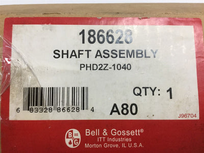 Used B & G PHD2Z-1040 Shaft Assembly, Length: 11", Shaft: 0.873", 1", 1.86"