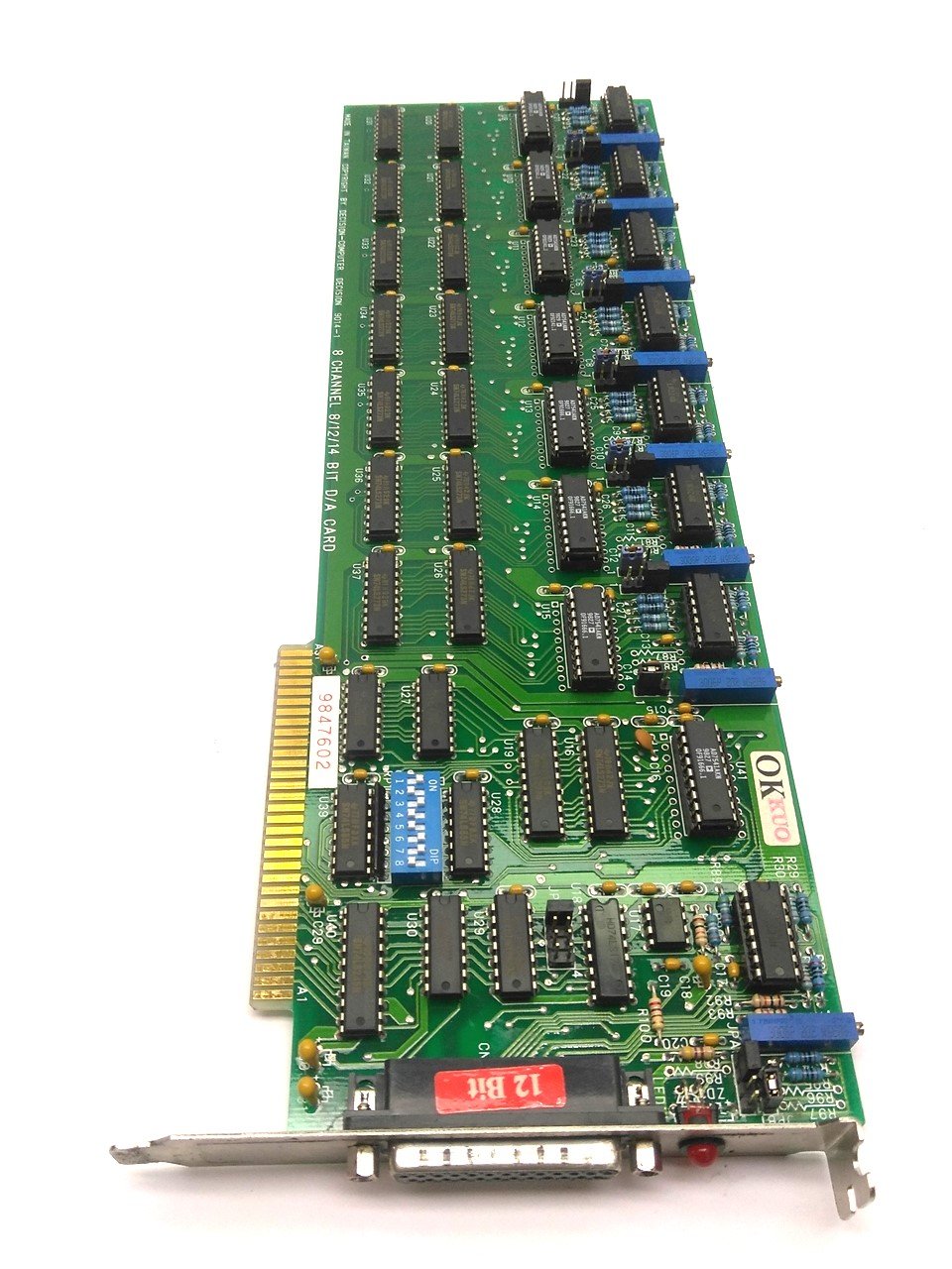 Used Decision Computer 9014-1 Data Acquisition Card, 8 Channel, 8/12/14 Bit D/A, ISA