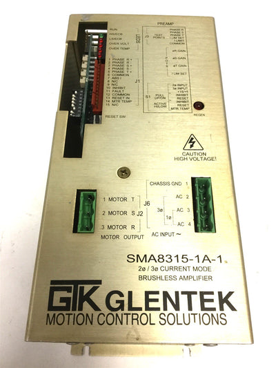 Used Glentek SMA8315-1A-1 Brushless Servo Motor Amplifier Voltage: 70-340VDC