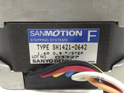 Used Sanyo Denki SH1421-0642 SANMOTION F Stepping Stepper Motor 1.6A, 0.9ø/step