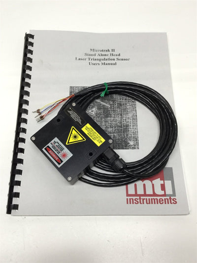 Used MTI LTC-025-02-SA Microtrak II Laser Triangulation Sensor Stand Alone Head, 1mm