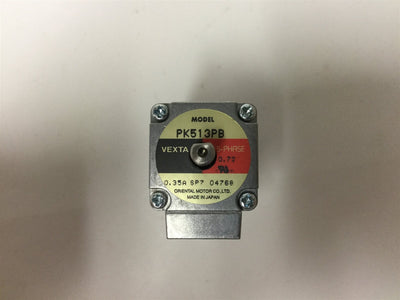 Used Oriental Motor Vexta PK513PB 5-Phase Stepper Motor, Double Shaft Diameter: 4mm