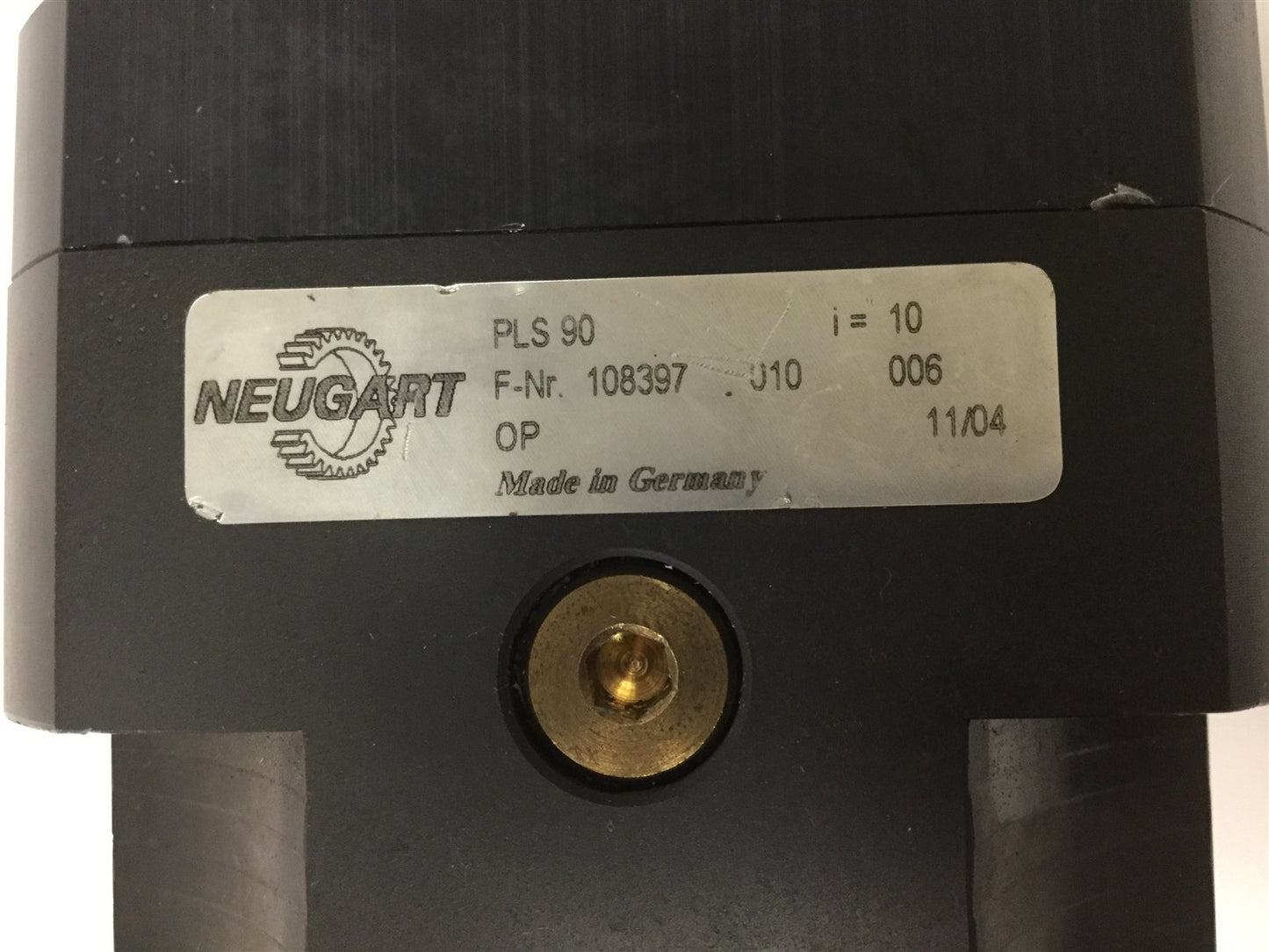 Used Neugart PLS 90 Planetary Gearhead, 10:1 Ratio, 70mm x 70mm, Shaft: 14mm, 10k RPM