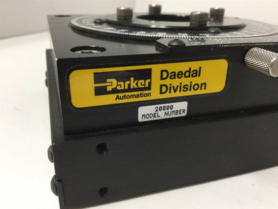 Used Parker 20000 Rotary Positioning Stage, With 4432 Linear Positioning Stage