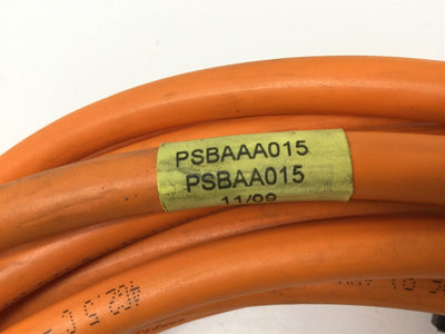 Used Control Techniques PSBAA015 Shielded Power Cable for Non-Braked Motor, 15m, 600V