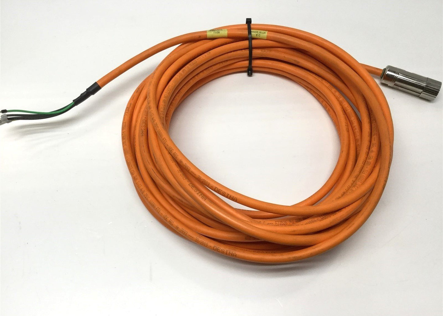 Used Control Techniques PSBAA015 Shielded Power Cable for Non-Braked Motor, 15m, 600V