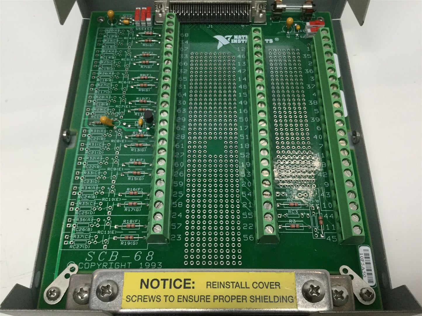 Used National Instruments SCB-68 Shielded I/O Connector Block, 68-Pin Connector