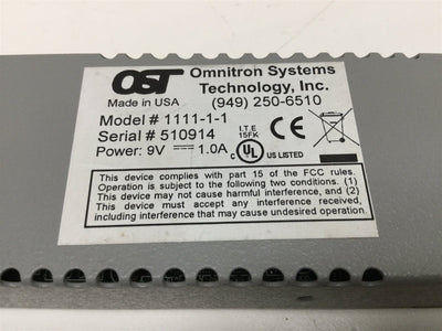 Used Omnitron 1111-1-1 miConverter 1x100BASE-BX-D Ethernet UTP to Single Fiber Media