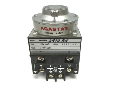 Used Agastat 2412AN Time/Delay/Relay Control Module 120VAC Coil, 240VAC 10A 1/4HP