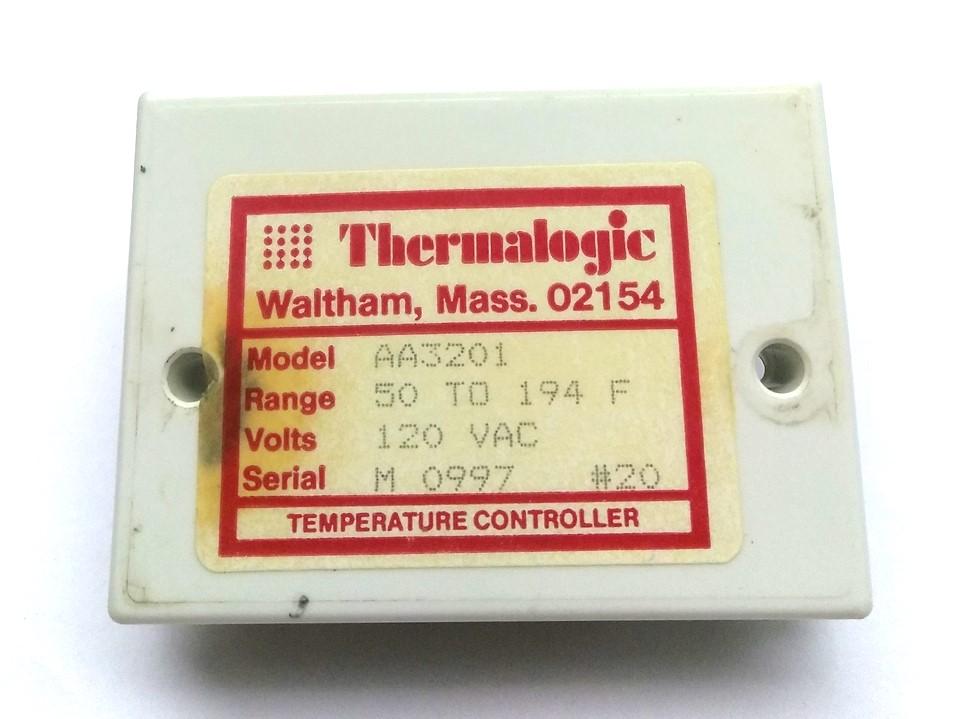 Used Thermalogic AA 3201 Temperature Controller, Temp Range: 50-194F, Voltage: 120VAC